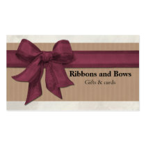 Neutral Ribbon & bow elegant Custom Business Cards business cards