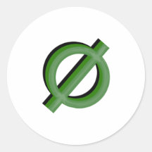 Neutrois 3d Green Round Stickers