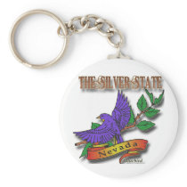 Nevada Blue Bird State Designs keychains
