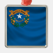 Nevada Flag Christmas Ornaments