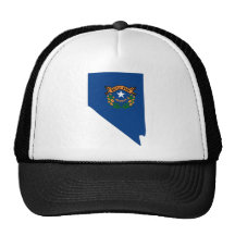 Nevada Flag Map Mesh Hat