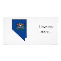 Nevada Flag Map Photo Cards