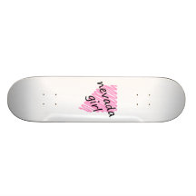 Nevada Girl with Scribbled Nevada Map Skate Boards