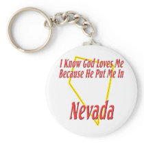 Nevada - God Loves Me Keychains