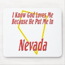 Nevada - God Loves Me Mousepad