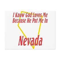 Nevada - God Loves Me Postcard