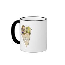 Nevada NV State Map & Gambler Jackpot Cartoon Mugs
