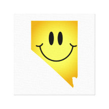 Nevada Smiley Face Canvas Print