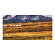 Nevada - Southwestern Cargo Train Customized Photo Card
