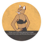 Never approach a cougar. stickers