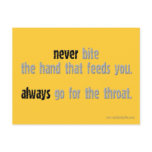 Never Bite The Hand... postcards