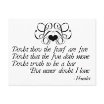 Never Doubt Ophelia Post Cards