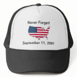 Never Forget 9/11 Memorial Hat