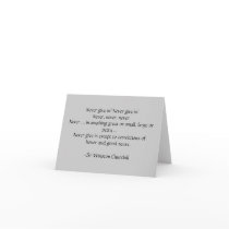 Never give in! Churchill ... Card by SRF