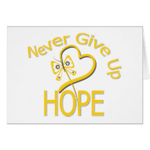 Never Give Up Hope Childhood Cancer Greeting Card