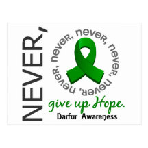 Never Give Up Hope Darfur Post Cards