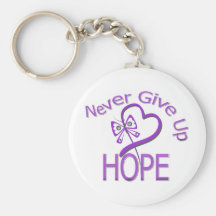Never Give Up Hope Domestic Violence Key Chains