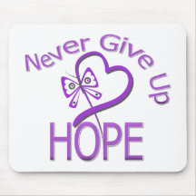 Never Give Up Hope Domestic Violence Mouse Pads