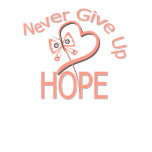 Never Give Up Hope Endometrial Cancer t-shirts