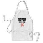 Never Give Up (Uterine Cancer) aprons