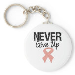 Never Give Up (Uterine Cancer) keychains