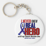 Never Knew A Hero 2 Cousin (Support Our Troops) Keychain