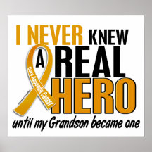 Never Knew a Hero 2 Grandson Appendix Cancer Print