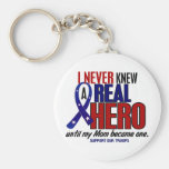 Never Knew A Hero 2 Mom (Support Our Troops) Key Chain