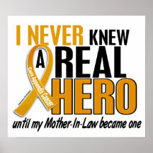 Never Knew a Hero 2 Mother-In-Law Appendix Cancer Posters