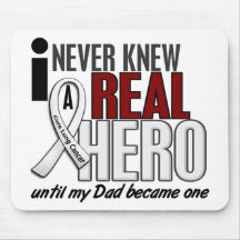 Never Knew A Real Hero 2 Dad Lung Cancer Mousepad