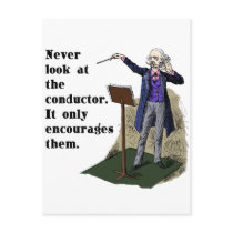Never Look at the Conductor Post Card