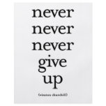 Never Never Never Give Up flyers