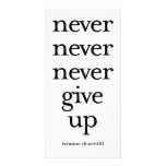 Never Never Never Give Up photo cards