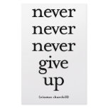 Never Never Never Give Up stationery