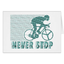 Never Stop: Cycling Greeting Card