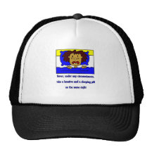 Never take a sleeping pill and a laxative together mesh hat