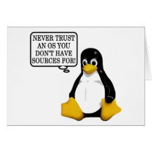 Never trust an OS you don't have sources for! Card
