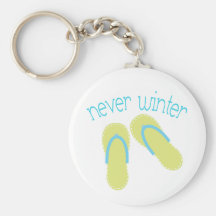 Never Winter Flip Flop Key Chain