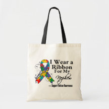 Neveu - ruban d'autisme sac fourre-tout