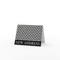 new address announcement : elegant business cards