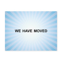 new address announcement : light burst postcard