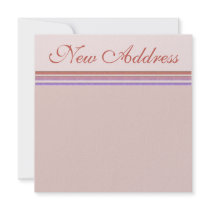 New Address Pastel Custom Invites