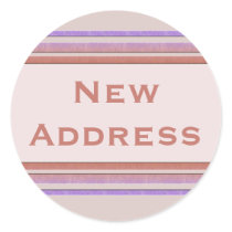 New Address Pastel Round Stickers