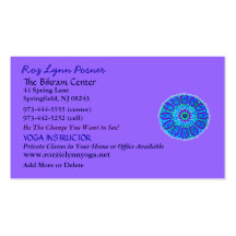 New Age Yoga Profile Card Business Card Templates