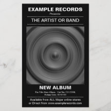New Album Launch - Black Personalized Flyer