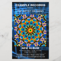 New Album Launch - Blue Spiral Textured Personalized Flyer
