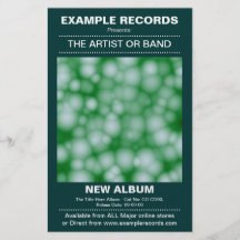 New Album Launch - Dark Green Flyer