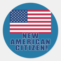 New American Citizen Gifts and Tshirts Round Stickers