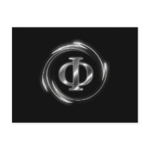 New Atheist Phi symbol Postcard