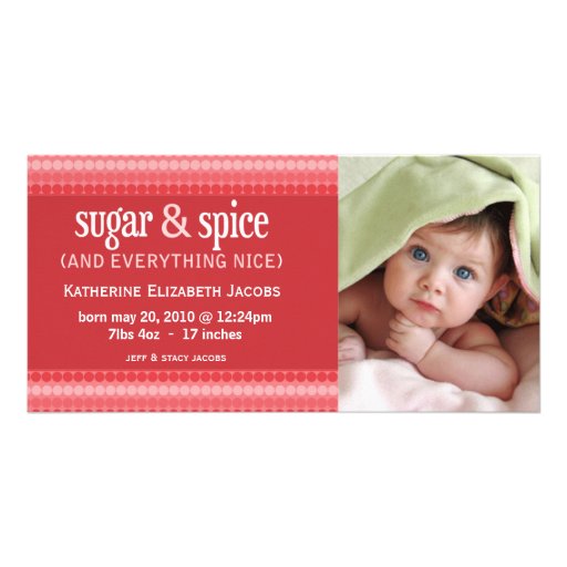 New Baby Announcement Photo Card